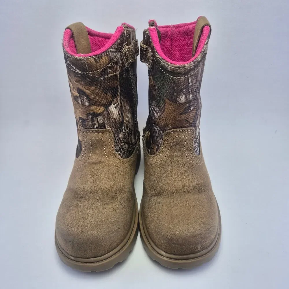 MAGELLAN Outdoors Girls Toddler Camo Pink Western Boots Girls Size 10D